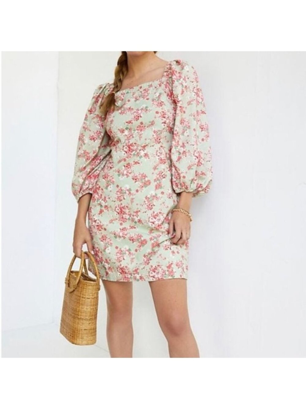 Anthropologie  * Forever that Girl Puff Sleeve mini dress 100% cotton